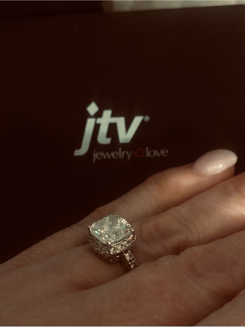3ct Strontium Titanate Diamond Classic Cushion Cut Halo Engagement Ring Size 6 - Picture 2 of 5